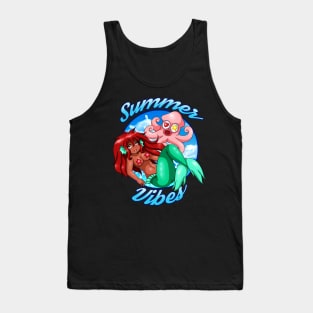 Summer Vibes Dark Skin Mermaid Tank Top